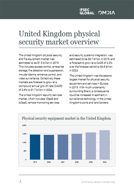 IFSEC Report page 5 Page 5 of of the United Kingdom Physical Security report by IFSEC Global and Omdia
